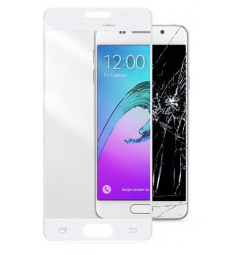 Cellularline Second Glass Capsule - Galaxy A3 (2016) Vetro temperato resistente con cornice Bianco Trasparente