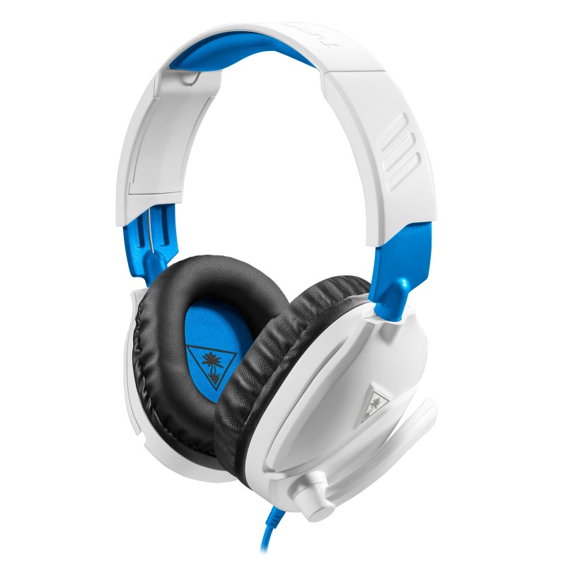 Turtle Beach Recon 70p Gaming Headset for PS5, PS4, Xbox, Switch PC - White & Blue