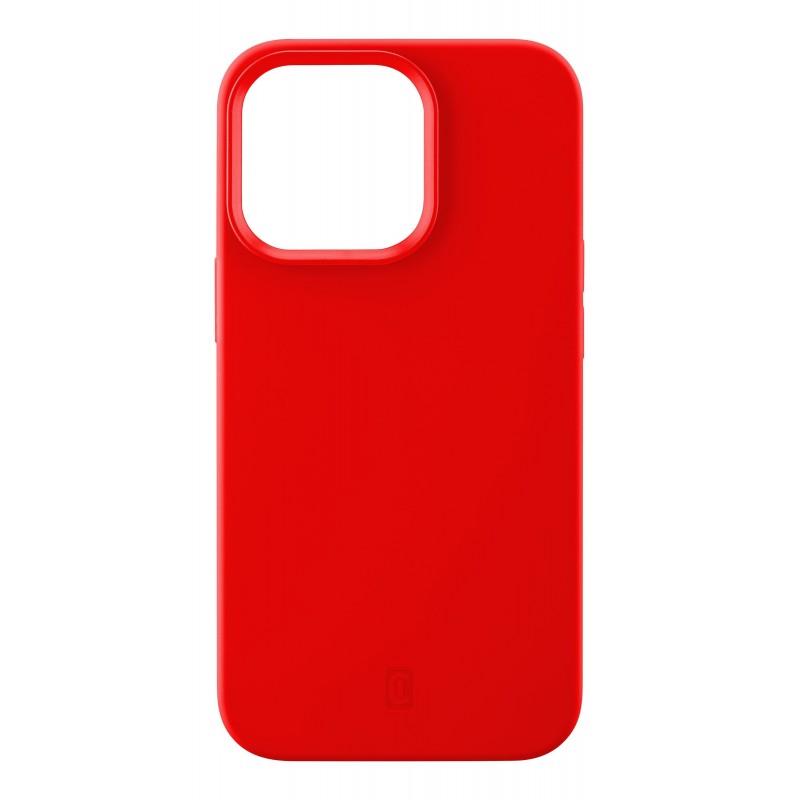 Cellularline Sensation - iPhone 13 Pro Custodia in silicone soft touch con tecnologia antibatterica Microban integrata Rosso