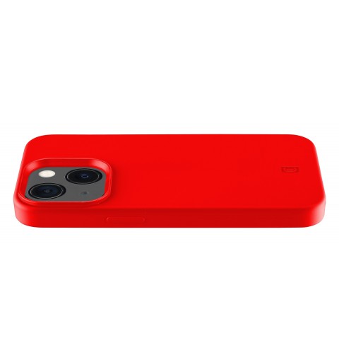 Cellularline Sensation - iPhone 13 Custodia in silicone soft touch con tecnologia antibatterica Microban integrata Rosso