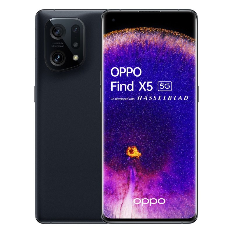 OPPO Find X5 16,6 cm (6.55 Zoll) Dual-SIM Android 12 5G USB Typ-C 8 GB 256 GB 4800 mAh Schwarz