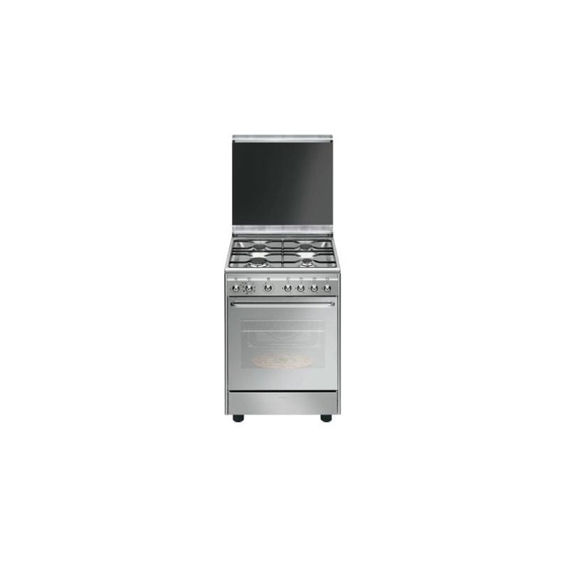 Smeg CX60SVPZ9 cocina Cocina independiente Encimera de gas Acero inoxidable A