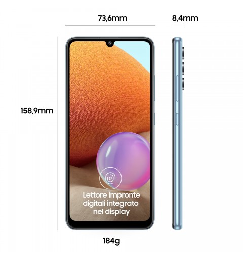 Samsung Galaxy A32 4G SM-A325F DS 16.3 cm (6.4") Dual SIM Android 11 USB Type-C 4 GB 128 GB 5000 mAh Blue