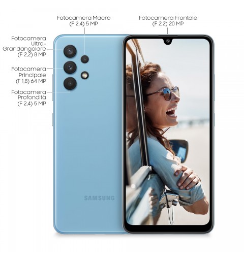 Samsung Galaxy A32 4G SM-A325F DS 16.3 cm (6.4") Dual SIM Android 11 USB Type-C 4 GB 128 GB 5000 mAh Blue