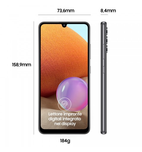 Samsung Galaxy A32 4G SM-A325F DS 16,3 cm (6.4 Zoll) Dual-SIM Android 11 USB Typ-C 4 GB 128 GB 5000 mAh Schwarz