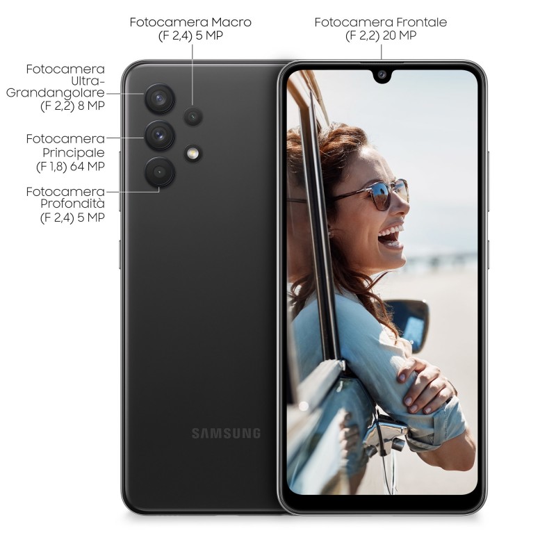 Samsung Galaxy A32 4G SM-A325F DS 16,3 cm (6.4 Zoll) Dual-SIM Android 11 USB Typ-C 4 GB 128 GB 5000 mAh Schwarz