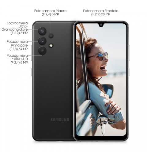Samsung Galaxy A32 4G SM-A325F DS 16,3 cm (6.4 Zoll) Dual-SIM Android 11 USB Typ-C 4 GB 128 GB 5000 mAh Schwarz