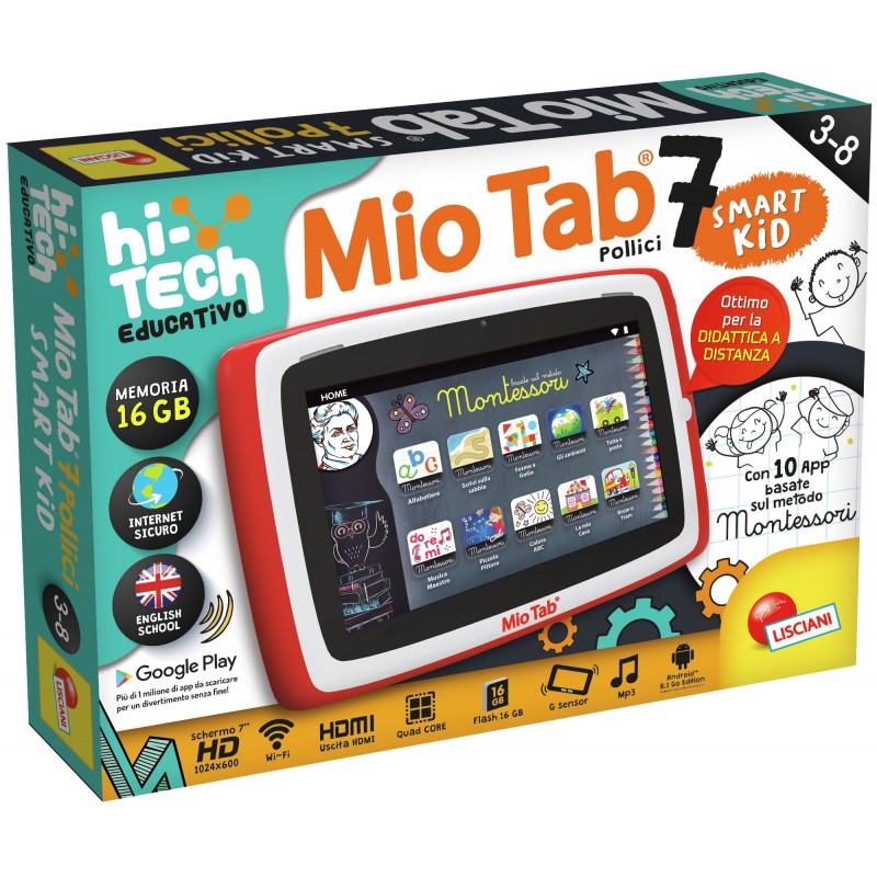 Lisciani MIO TAB 7'' SMART KID 2021 PLUS 16 Go Wifi Rouge