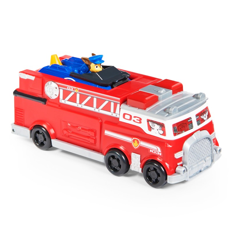 PAW Patrol , Camion dei Pompieri e auto della polizia di Chase in metallo, veicoli die-cast in scala 1 55, giocattoli per