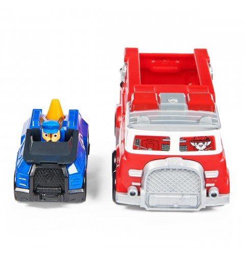 PAW Patrol , Camion dei Pompieri e auto della polizia di Chase in metallo, veicoli die-cast in scala 1 55, giocattoli per