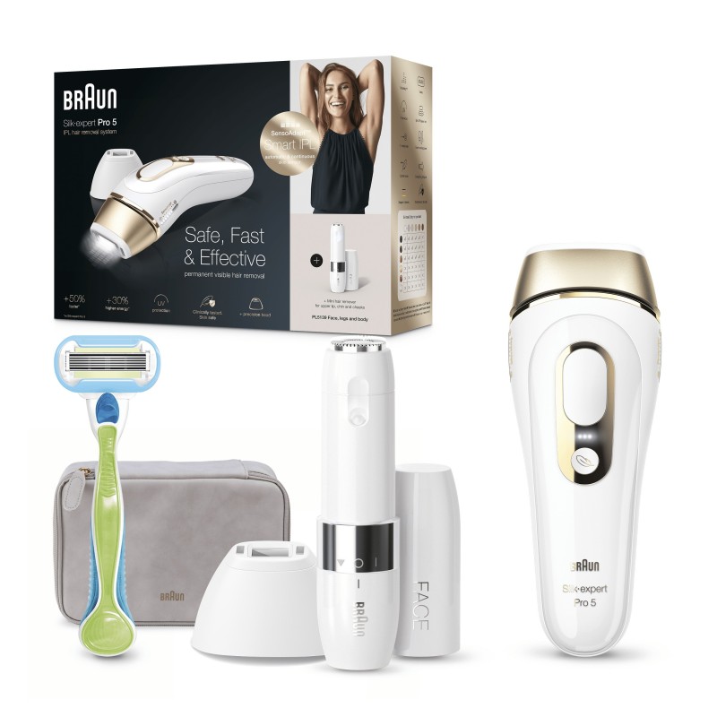 Braun Silk-expert Pro Silk expert Pro 5 PL5129, Epilatore Luce Pulsata IPL, Sistema di Epilazione Permanente dei Peli Visibili