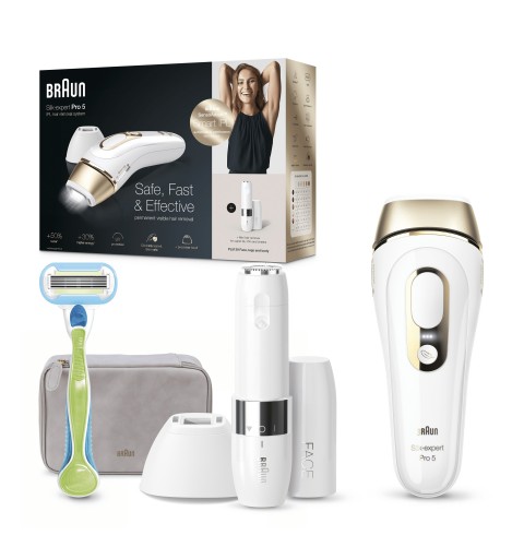 Braun Silk-expert Pro 5 PL5129 Lichtimpulstechnologie (IPL) Weiß, Gold