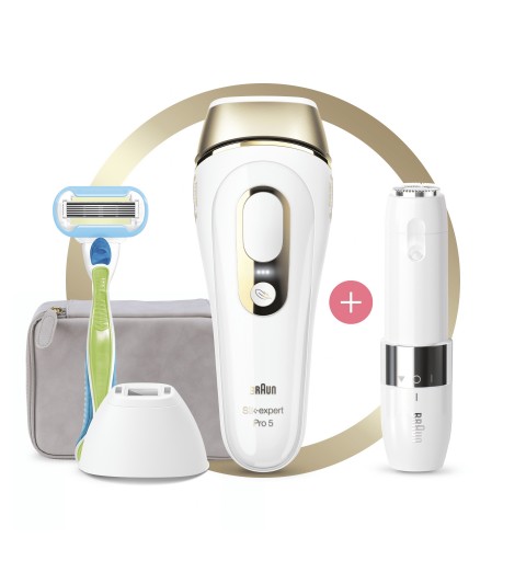 Braun Silk-expert Pro 5 PL5129 Luz pulsada intensa (IPL) Blanco, Oro