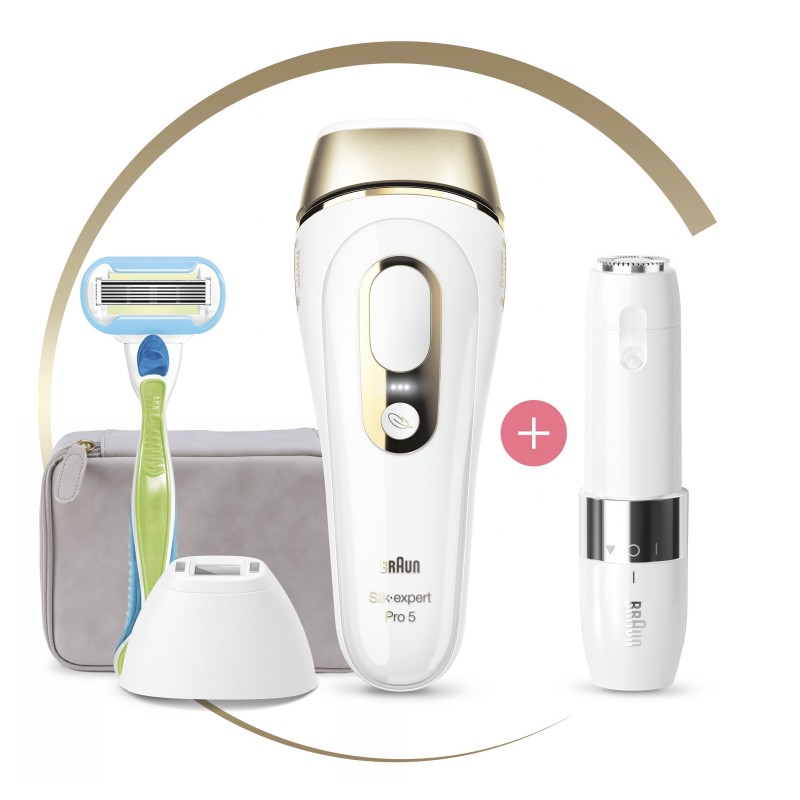 Braun Silk-expert Pro 5 PL5129 Luz pulsada intensa (IPL) Blanco, Oro