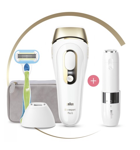 Braun Silk-expert Pro 5 PL5129 Luz pulsada intensa (IPL) Blanco, Oro