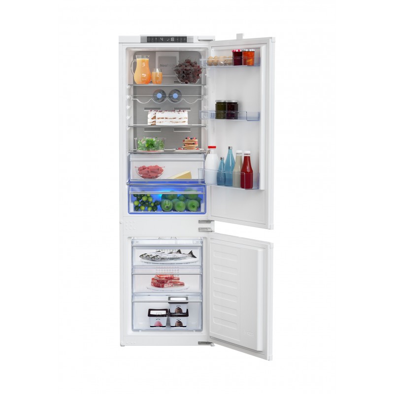 Beko BCNA275E4SN réfrigérateur-congélateur Intégré (placement) 254 L E Blanc