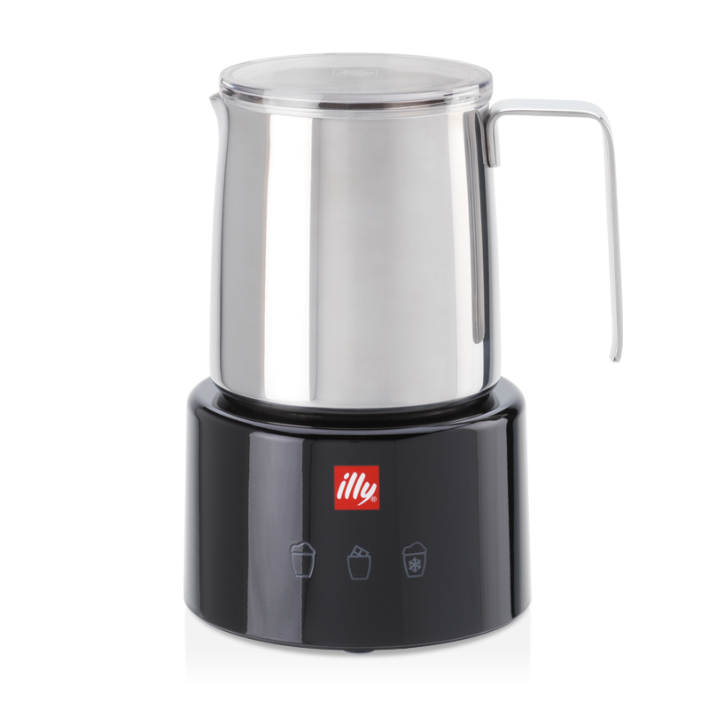 Illy Macchina cappuccinatore Montalatte Elettrico Nero Milk Frother da  250ml cioccolata calda