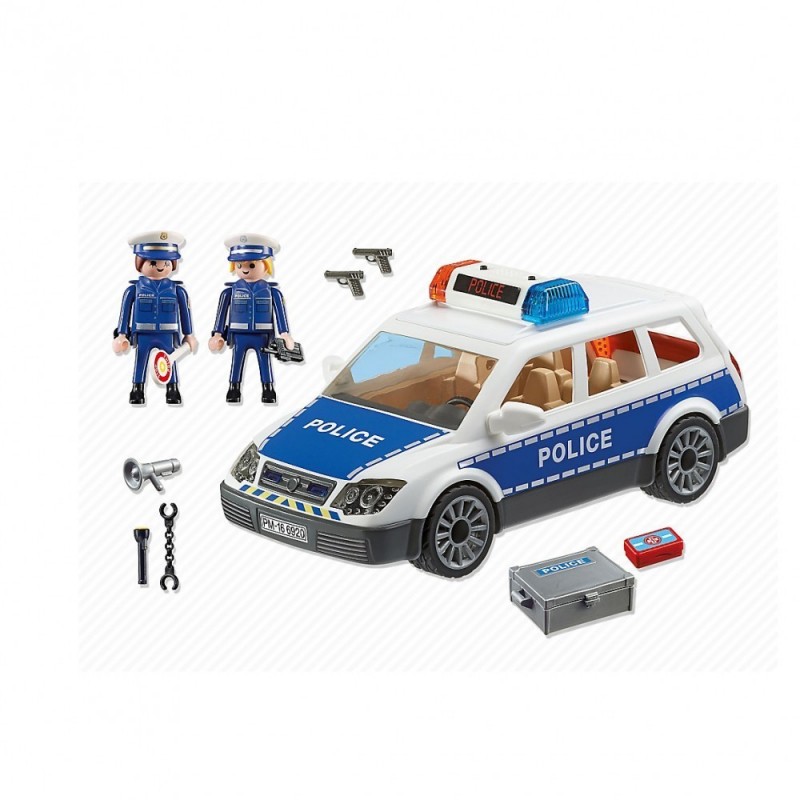 Playmobil Voiture de policiers gyrophare et sirène