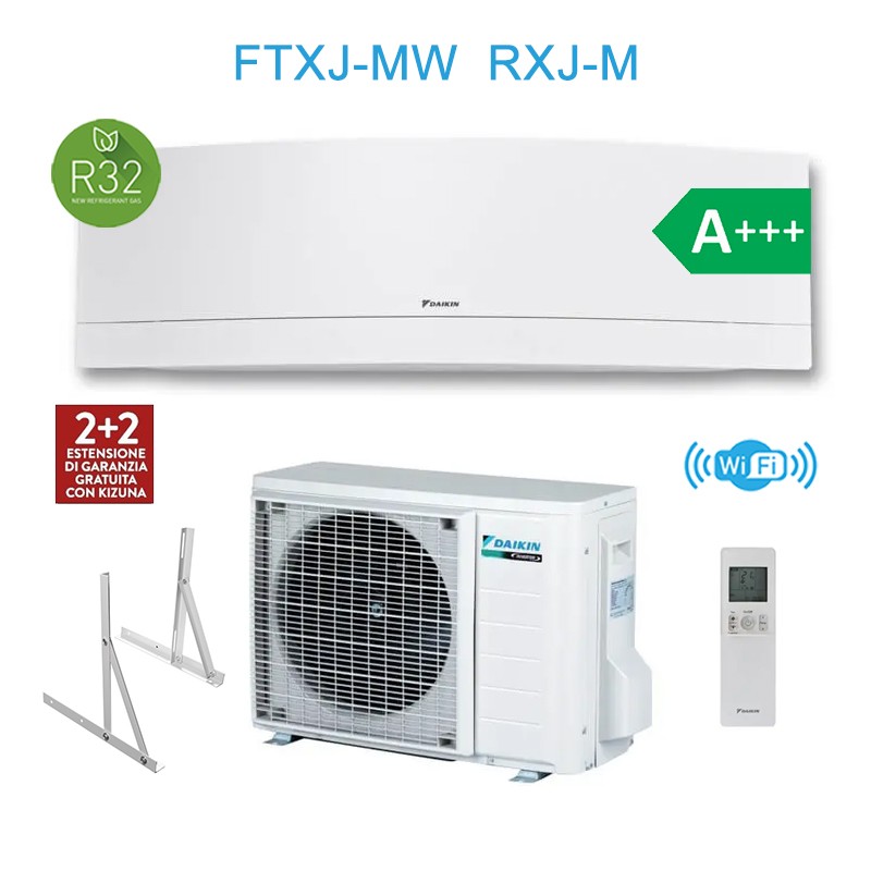 Daikin FTXJ35MW RXJ35M Condizionatore Climatizzatore Emura 12000Btu + Staffa A+++ A++ Wifi Bianco 4anni Garanzia