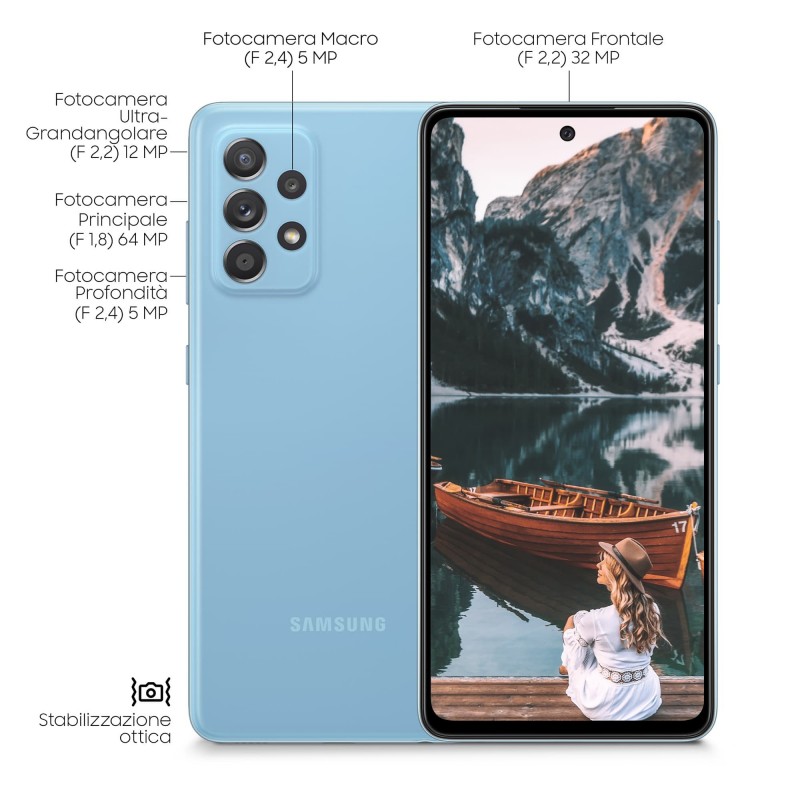 Samsung Galaxy A52 4G SM-A525FZBGEUE smartphone 16.5 cm (6.5") Dual SIM Android 11 USB Type-C 6 GB 128 GB 4500 mAh Blue