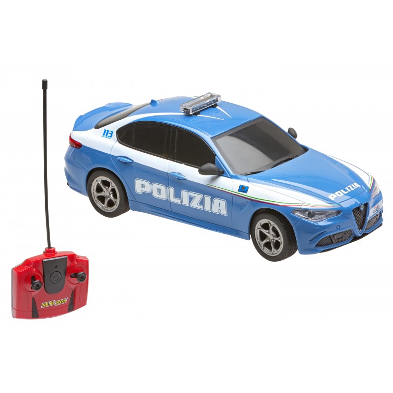 RE.EL Toys Alfa Romeo Giulia Quadrifoglio Polizia RC in Scala 1 24