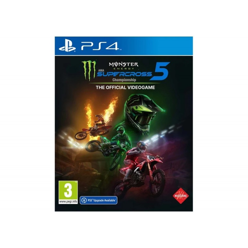 Milestone Monster Energy Supercross 5 Estándar Inglés, Español, Italiano, Francés, Alemán, POR-BRA PlayStation 4