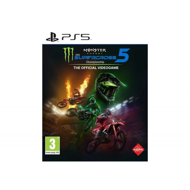 Milestone Monster Energy Supercross 5 Standard Tedesca, Inglese, ESP, Francese, ITA, POR-BRA PlayStation 5