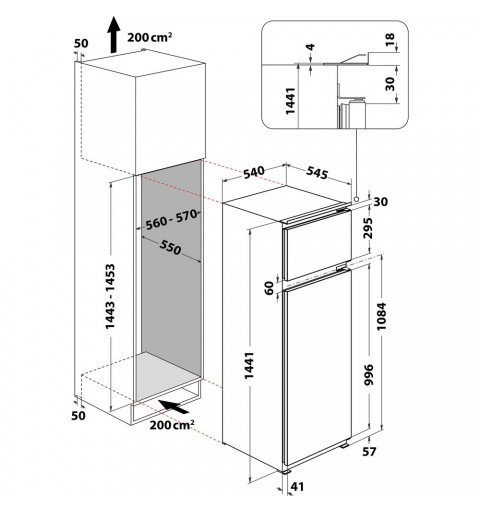 Hotpoint BD 2422 HA 1 frigorifero con congelatore Da incasso 216 L F Acciaio inossidabile