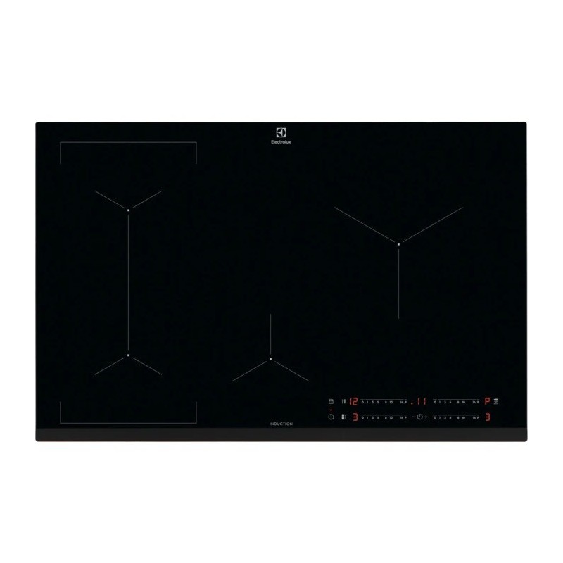 Electrolux EIL83443 Black Built-in 78 cm Zone induction hob 4 zone(s)