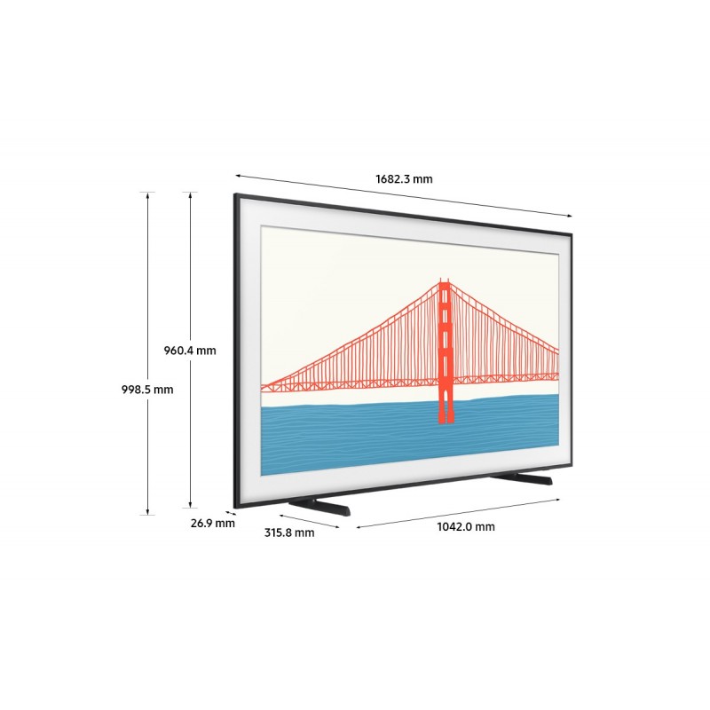 Samsung TV The Frame 4K 75” 75LS03A Smart TV Wi-Fi Black 2021