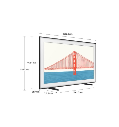 Samsung TV The Frame 4K 75” 75LS03A Smart TV Wi-Fi Black 2021