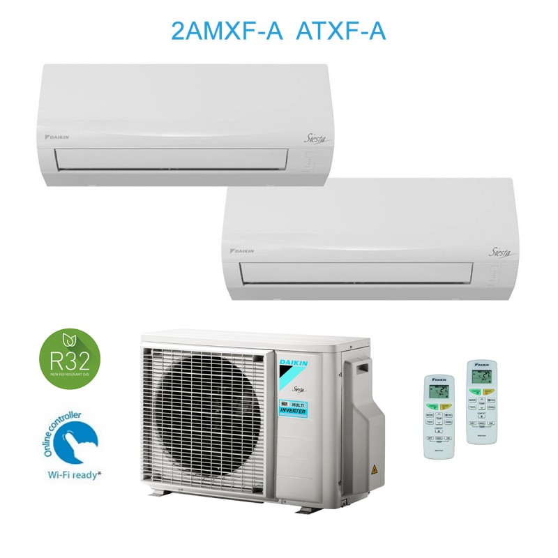 Daikin 2AMXF40A + ATXF25A + ATXF25A Condizionatore Climatizzatore dual split 9000 + 9000 Btu Classe A++/A+ Inverter wifi ready