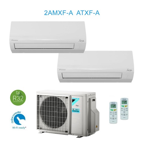 Daikin Multi Split 2x1 Aire Acondicionado 2AMXF50A + 2xATXF35A, Kit 2x12000BTU R32, A++/A+, Inverter, Bomba De Calor, Wifi Ready