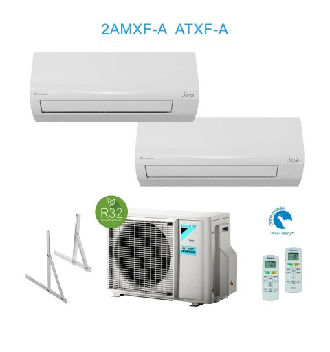 Daikin 2AMXF40A + ATXF25A + ATXF25A Condizionatore Climatizzatore dual split 9000 + 9000Btu + Staffa A++/A+ Inverter wifi ready