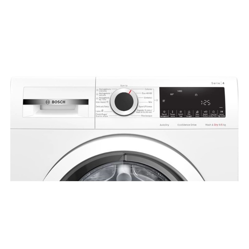 Bosch Serie 4 WNA13400IT Waschtrockner Freistehend Frontlader Weiß E