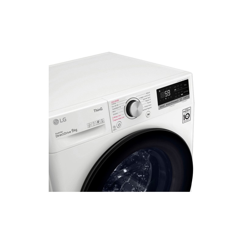 LG F4WV509SAE lavatrice Caricamento frontale 9 kg 1400 Giri min A Bianco