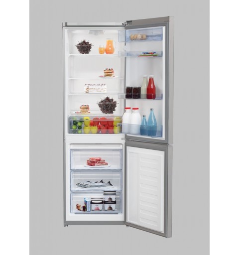 Beko RCSA330K30SN fridge-freezer Freestanding 295 L F Silver