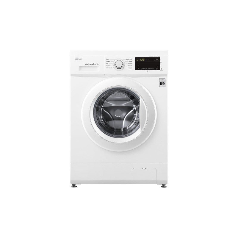 LG F4J3TN3WE washing machine Front-load 8 kg 1400 RPM D White