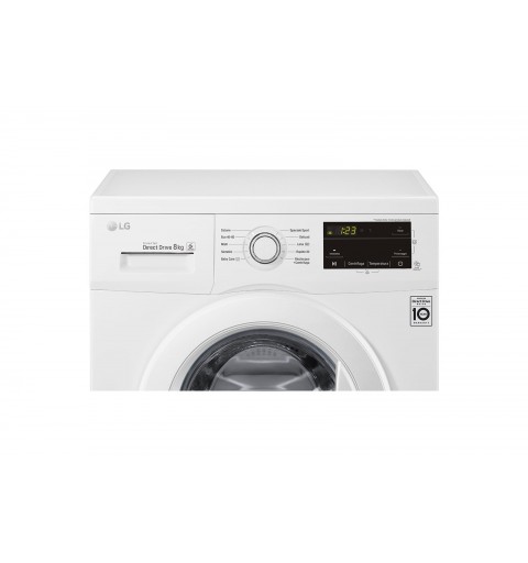 LG F4J3TN3WE washing machine Front-load 8 kg 1400 RPM D White