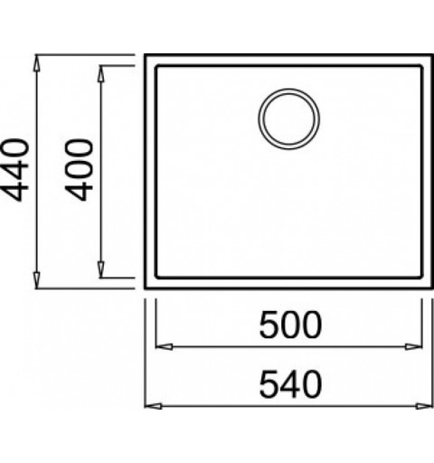 Elleci Quadra 105 G40 Evier à poser Rectangulaire Granitek