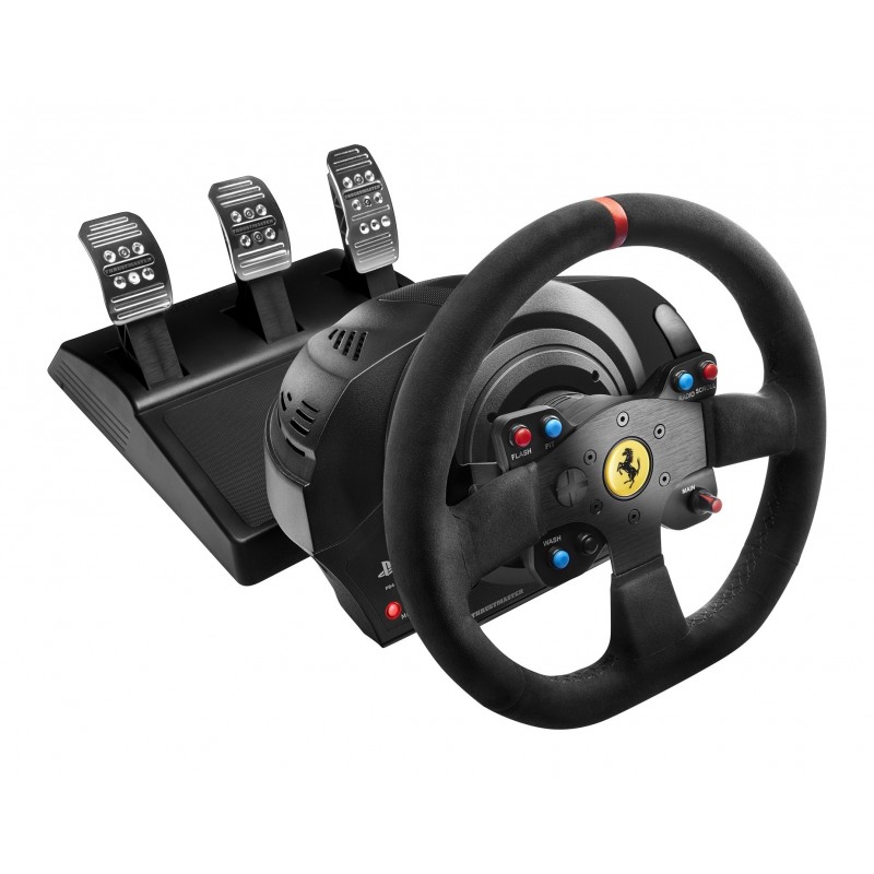 Thrustmaster T300 Ferrari Integral Racing Wheel Alcantara Edition Black Steering wheel + Pedals Analogue Digital PC,