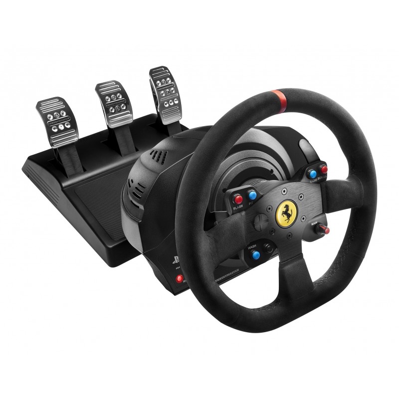 Thrustmaster T300 Ferrari Integral Racing Wheel Alcantara Edition Negro Volante + Pedales Analógico Digital PC, PlayStation 4,