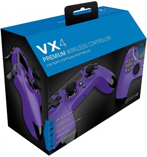 Gioteck VX4 Porpora Bluetooth Gamepad Analogico Digitale PlayStation 4