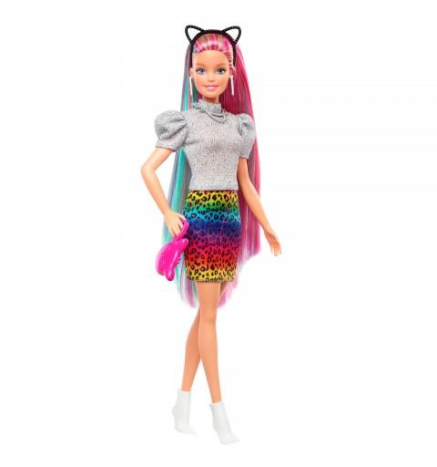 Barbie ​ - Capelli Multicolor con capelli con funzione cambia colore, include 16 accessori alla moda 3+ Anni