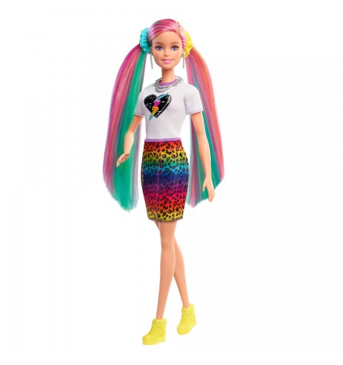 Barbie ​ - Capelli Multicolor con capelli con funzione cambia colore, include 16 accessori alla moda 3+ Anni