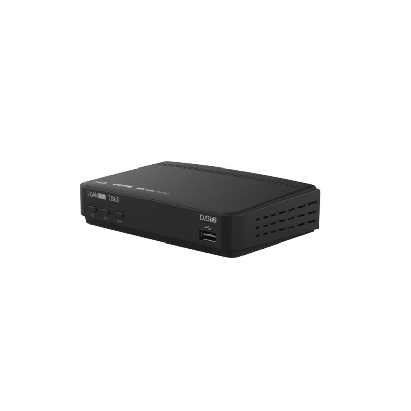 i-CAN T860 décodeur 1 tuner(s) Avec fil Noir