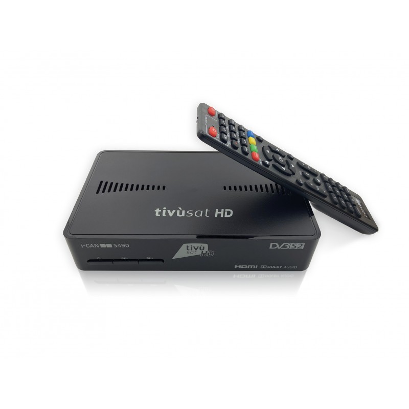 i-CAN S490 set-top box TV Cavo, Ethernet (RJ-45), Satellite HD Nero