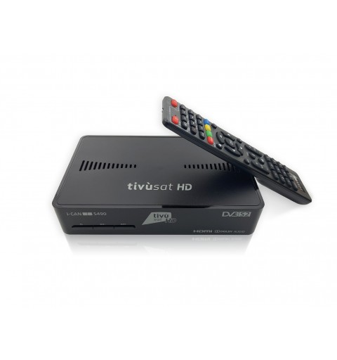 i-CAN S490 set-top box TV Cavo, Ethernet (RJ-45), Satellite HD Nero