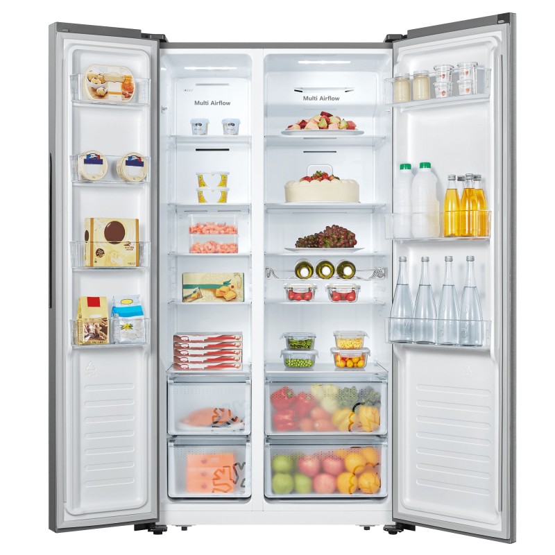 Hisense RS677N4AIF frigo américain Autoportante 519 L F Acier inoxydable