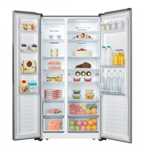 Hisense RS677N4AIF side-by-side refrigerator Freestanding 519 L F Stainless steel